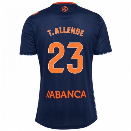 Kandiny Kinder Tadeo Allende #23 Marineblau Auswärtstrikot Trikot 2024/25 T-Shirt