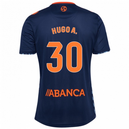 Kandiny Kinder Hugo Álvarez #30 Marineblau Auswärtstrikot Trikot 2024/25 T-Shirt