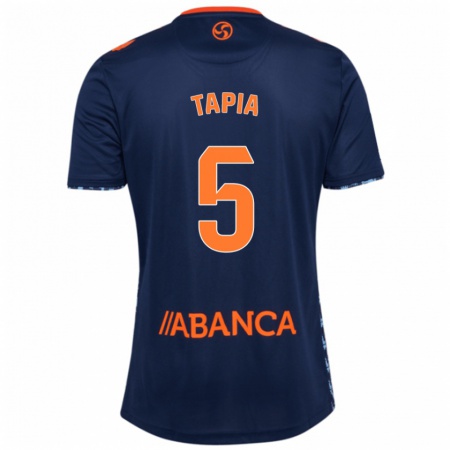 Kandiny Kinder Renato Tapia #5 Marineblau Auswärtstrikot Trikot 2024/25 T-Shirt