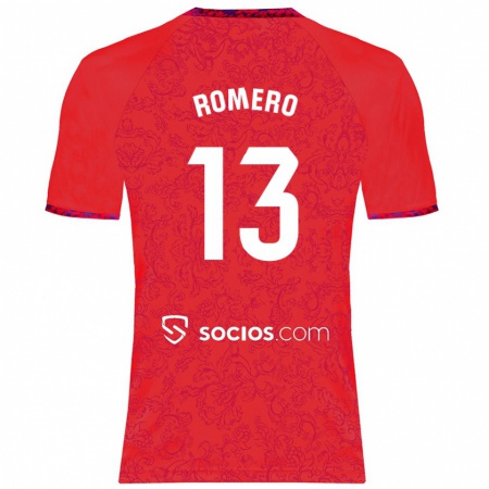 Kandiny Kinder Rafael Romero #13 Rot Auswärtstrikot Trikot 2024/25 T-Shirt