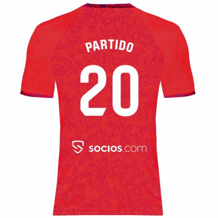 Kandiny Kinder Paula Partido #20 Rot Auswärtstrikot Trikot 2024/25 T-Shirt