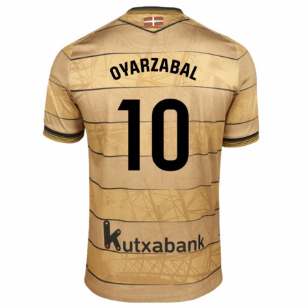 Kandiny Kinder Mikel Oyarzabal #10 Braun Auswärtstrikot Trikot 2024/25 T-Shirt