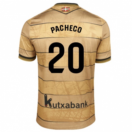 Kandiny Kinder Jon Pacheco #20 Braun Auswärtstrikot Trikot 2024/25 T-Shirt