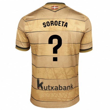 Kandiny Kinder Javier Soroeta #0 Braun Auswärtstrikot Trikot 2024/25 T-Shirt