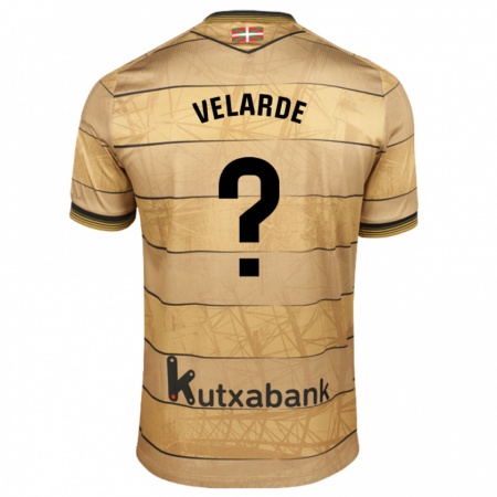 Kandiny Kinder Alain Velarde #0 Braun Auswärtstrikot Trikot 2024/25 T-Shirt