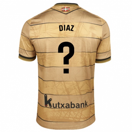 Kandiny Kinder Dani Díaz #0 Braun Auswärtstrikot Trikot 2024/25 T-Shirt