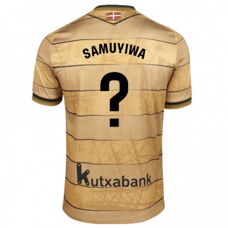 Kandiny Kinder Santino Samuyiwa #0 Braun Auswärtstrikot Trikot 2024/25 T-Shirt