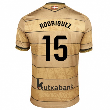 Kandiny Kinder Peru Rodríguez #15 Braun Auswärtstrikot Trikot 2024/25 T-Shirt