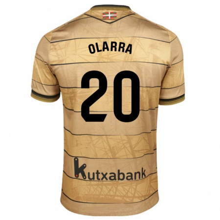 Kandiny Kinder Aimar Olarra #20 Braun Auswärtstrikot Trikot 2024/25 T-Shirt