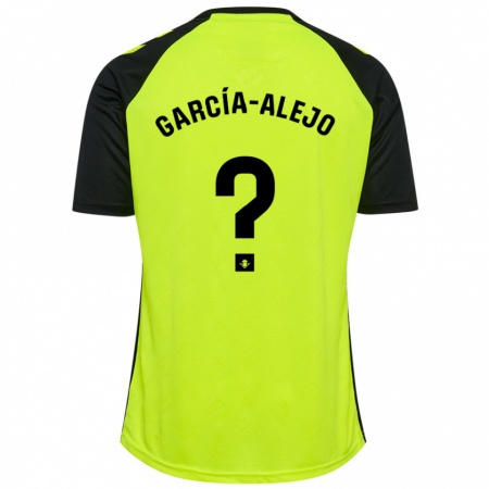 Kandiny Kinder Raúl García-Alejo #0 Fluoreszierendes Gelb Schwarz Auswärtstrikot Trikot 2024/25 T-Shirt