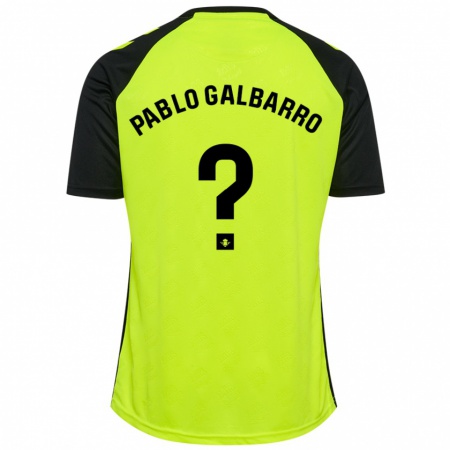 Kandiny Kinder Juan Pablo Galbarro #0 Fluoreszierendes Gelb Schwarz Auswärtstrikot Trikot 2024/25 T-Shirt