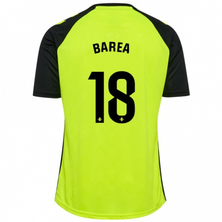 Kandiny Kinder Ismael Barea #18 Fluoreszierendes Gelb Schwarz Auswärtstrikot Trikot 2024/25 T-Shirt