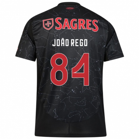 Kandiny Kinder João Rêgo #84 Schwarz Rot Auswärtstrikot Trikot 2024/25 T-Shirt