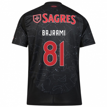 Kandiny Kinder Adrian Bajrami #81 Schwarz Rot Auswärtstrikot Trikot 2024/25 T-Shirt