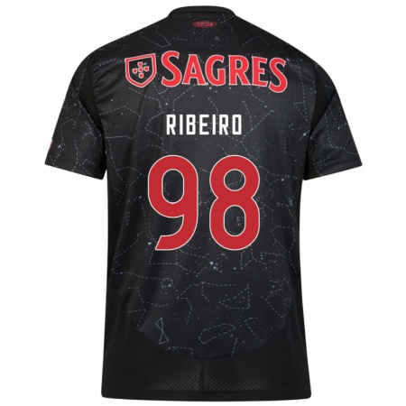 Kandiny Kinder Ricardo Ribeiro #98 Schwarz Rot Auswärtstrikot Trikot 2024/25 T-Shirt