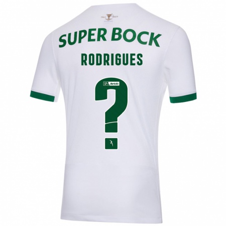 Kandiny Kinder João Rodrigues #0 Weiß Grün Auswärtstrikot Trikot 2024/25 T-Shirt