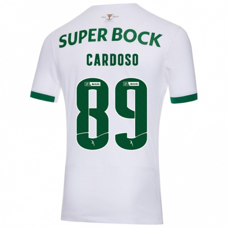 Kandiny Kinder Nilton Cardoso #89 Weiß Grün Auswärtstrikot Trikot 2024/25 T-Shirt