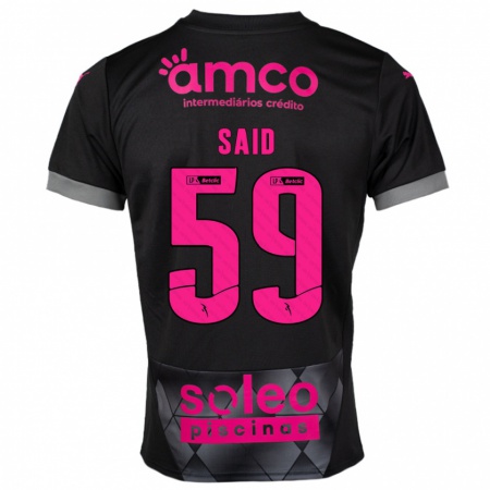 Kandiny Kinder Yan Said #59 Schwarz Rosa Auswärtstrikot Trikot 2024/25 T-Shirt