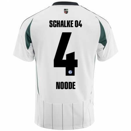 Kandiny Kinder Steve Noode #4 Weiß Grün Auswärtstrikot Trikot 2024/25 T-Shirt