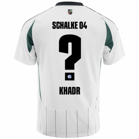 Kandiny Kinder Mika Khadr #0 Weiß Grün Auswärtstrikot Trikot 2024/25 T-Shirt