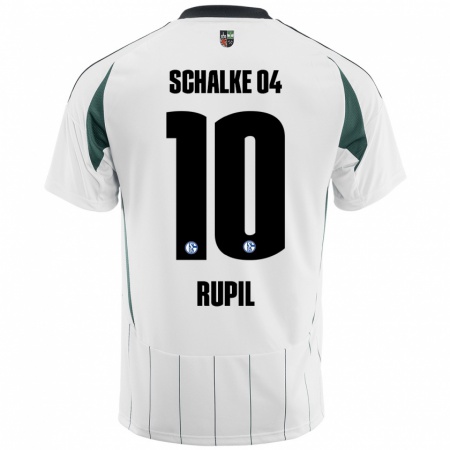 Kandiny Kinder Timothé Rupil #10 Weiß Grün Auswärtstrikot Trikot 2024/25 T-Shirt