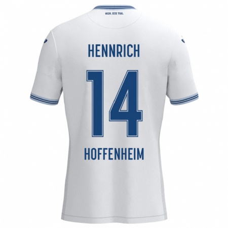 Kandiny Kinder Paul Hennrich #14 Weiß Blau Auswärtstrikot Trikot 2024/25 T-Shirt