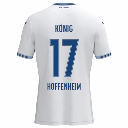 Kandiny Kinder Noah König #17 Weiß Blau Auswärtstrikot Trikot 2024/25 T-Shirt