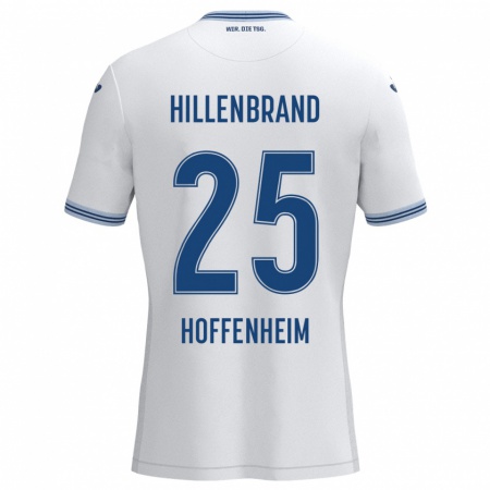 Kandiny Kinder Jack Hillenbrand #25 Weiß Blau Auswärtstrikot Trikot 2024/25 T-Shirt