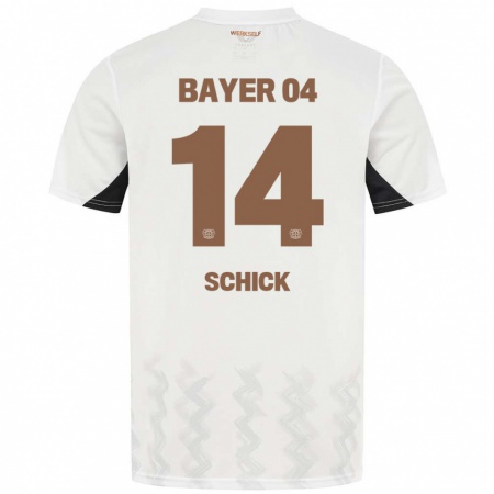 Kandiny Kinder Patrik Schick #14 Weiß Schwarz Auswärtstrikot Trikot 2024/25 T-Shirt