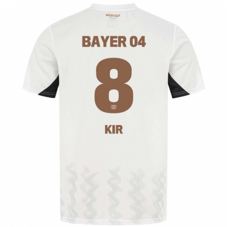 Kandiny Kinder Burak Kir #8 Weiß Schwarz Auswärtstrikot Trikot 2024/25 T-Shirt