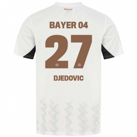 Kandiny Kinder Seldin Djedovic #27 Weiß Schwarz Auswärtstrikot Trikot 2024/25 T-Shirt