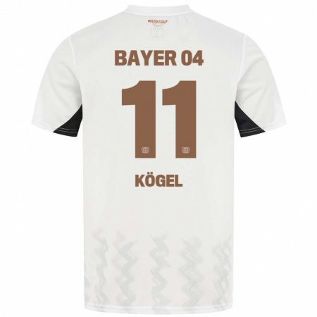 Kandiny Kinder Kristin Kögel #11 Weiß Schwarz Auswärtstrikot Trikot 2024/25 T-Shirt