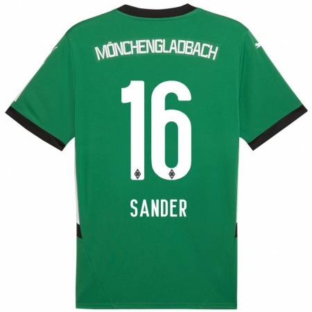 Kandiny Kinder Philipp Sander #16 Grün Weiß Auswärtstrikot Trikot 2024/25 T-Shirt