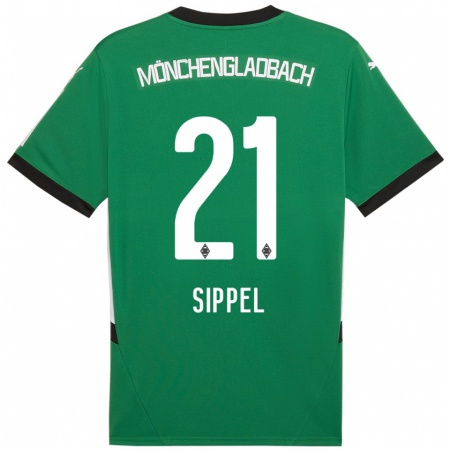 Kandiny Kinder Tobias Sippel #21 Grün Weiß Auswärtstrikot Trikot 2024/25 T-Shirt