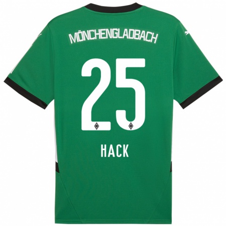 Kandiny Kinder Robin Hack #25 Grün Weiß Auswärtstrikot Trikot 2024/25 T-Shirt