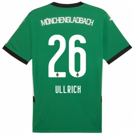 Kandiny Kinder Lukas Ullrich #26 Grün Weiß Auswärtstrikot Trikot 2024/25 T-Shirt