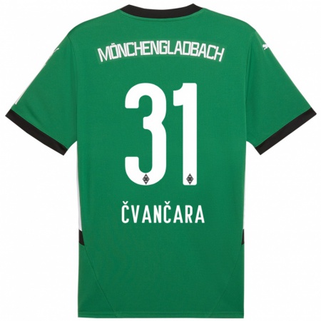 Kandiny Kinder Tomas Cvancara #31 Grün Weiß Auswärtstrikot Trikot 2024/25 T-Shirt