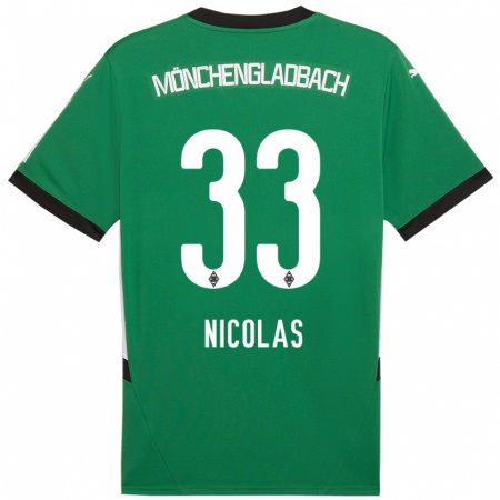 Kandiny Kinder Moritz Nicolas #33 Grün Weiß Auswärtstrikot Trikot 2024/25 T-Shirt