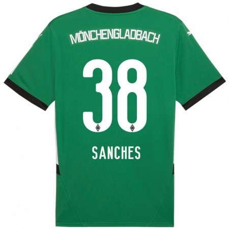 Kandiny Kinder Yvandro Borges Sanches #38 Grün Weiß Auswärtstrikot Trikot 2024/25 T-Shirt