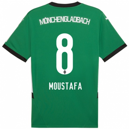 Kandiny Kinder Moustafa Moustafa #8 Grün Weiß Auswärtstrikot Trikot 2024/25 T-Shirt