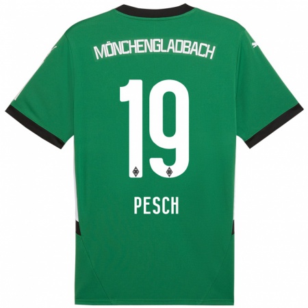 Kandiny Kinder Noah Pesch #19 Grün Weiß Auswärtstrikot Trikot 2024/25 T-Shirt