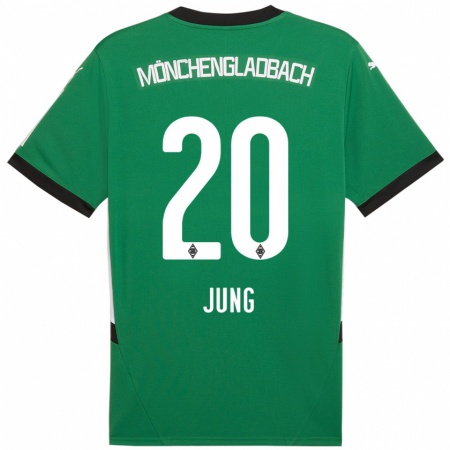 Kandiny Kinder In-Gyom Jung #20 Grün Weiß Auswärtstrikot Trikot 2024/25 T-Shirt