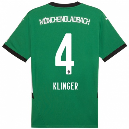 Kandiny Kinder Nina Klinger #4 Grün Weiß Auswärtstrikot Trikot 2024/25 T-Shirt