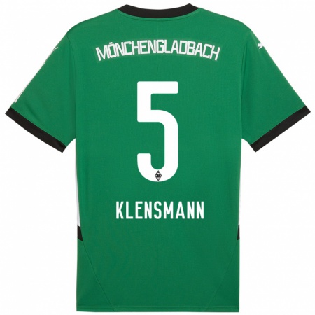 Kandiny Kinder Paula Klensmann #5 Grün Weiß Auswärtstrikot Trikot 2024/25 T-Shirt