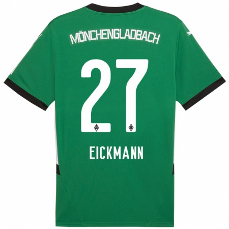 Kandiny Kinder Mia Eickmann #27 Grün Weiß Auswärtstrikot Trikot 2024/25 T-Shirt