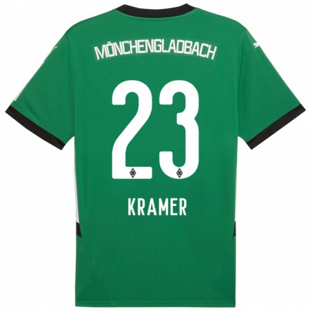 Kandiny Kinder Christoph Kramer #23 Grün Weiß Auswärtstrikot Trikot 2024/25 T-Shirt