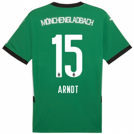 Kandiny Kinder Leo Arndt #15 Grün Weiß Auswärtstrikot Trikot 2024/25 T-Shirt