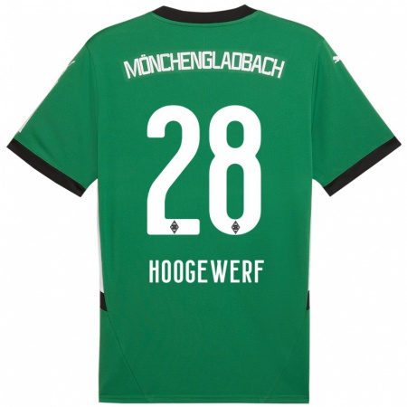 Kandiny Kinder Dillon Hoogewerf #28 Grün Weiß Auswärtstrikot Trikot 2024/25 T-Shirt