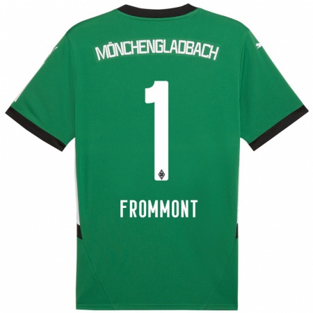 Kandiny Kinder Romina Frommont #1 Grün Weiß Auswärtstrikot Trikot 2024/25 T-Shirt