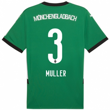 Kandiny Kinder Barbara Müller #3 Grün Weiß Auswärtstrikot Trikot 2024/25 T-Shirt